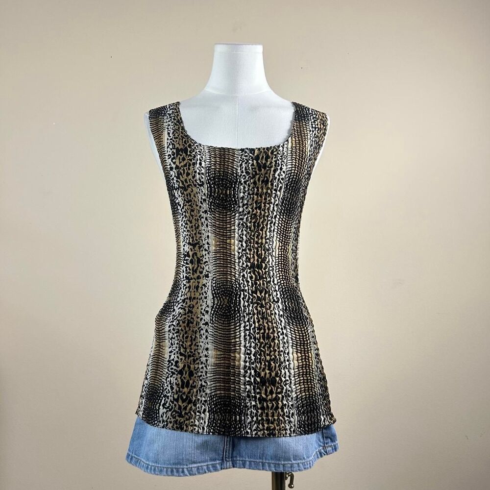 Gyaru Leopard Crinkle Top